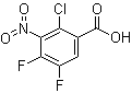 structure of CAS# 132992-44-0, 2-氯-4,5-二氟-3-硝基苯甲酸