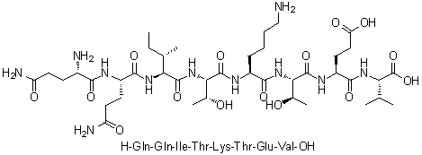 CAS # 1330061-04-5, L-Glutaminyl-L-glutaminyl-L-isoleucyl-L-threonyl-L-lysyl-L-threonyl-L-alpha-glutamyl-L-valine
