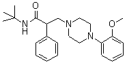 CAS 登录号：133025-23-7, WAY 100135, N-(1,1-二甲基乙基)-4-(2-甲氧基苯基)-alpha-苯基-1-哌嗪丙酰胺