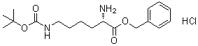 structure of CAS# 133170-57-7, N6-[叔丁氧羰基]-L-赖氨酸苄酯单盐酸盐