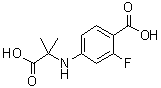 CAS # 1332524-02-3, 4-[(1-Carboxy-1-methylethyl)amino]-2-fluorobenzoic acid