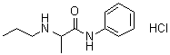 CAS 登录号：13327-14-5, 2-(丙基氨基)丙酰苯胺盐酸盐