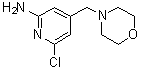 structure of CAS# 1334294-43-7, 6-Chloro-4-(4-morpholinylmethyl)-2-pyridinamine
