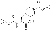 CAS 登录号：1334509-91-9, N-(叔-丁氧羰基)-3-[4-(叔-丁氧羰基)哌嗪-1-基]-L-丙氨酸