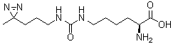 structure of CAS# 1337883-32-5, ((3-(3-Methyl-3H-diazirin-3-yl)propamino)carbonyl)-Nepsilon-L-lysine