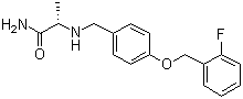 CAS # 133865-88-0, Ralfinamide, (S)-2-[[4-[(2-Fluorobenzyl)oxy]benzyl]amino]propanamide