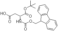 structure of CAS# 134098-70-7, Fmoc-D-Aspartic acid 1-tert-butyl ester