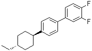 structure of CAS# 134412-18-3, 4'-(trans-4-Ethylcyclohexyl)-3,4-difluoro-1,1'-biphenyl
