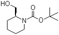 structure of CAS# 134441-93-3, tert-Butyl (S)-2-(hydroxymethyl)piperidine-1-carboxylate