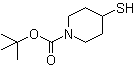 structure of CAS# 134464-79-2, 4-巯基哌啶-1-羧酸叔丁酯