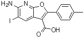 CAS # 1345179-18-1, 6-Amino-5-iodo-2-(4-methylphenyl)furo[2,3-b]pyridine-3-carboxylic acid