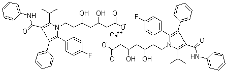 structure of CAS# 134523-03-8, Atorvastatin calcium