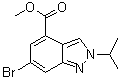 structure of CAS# 1346702-53-1, 6-溴-2-异丙基-2H-吲唑-4-羧酸甲酯