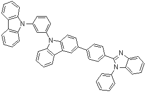 structure of CAS# 1346792-67-3, 9-[3-(9H-咔唑-9-基)苯基]-3-[4-(1-苯基-1H-苯并咪唑-2-基)苯基]-9H-咔唑