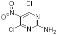structure of CAS# 134716-82-8, 4,6-二氯-5-硝基-2-嘧啶胺
