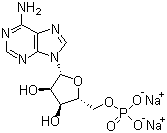 structure of CAS# 13474-03-8, 5'-腺嘌呤核苷酸钠盐