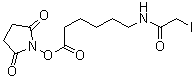 structure of CAS# 134759-23-2, Succinimidyl-6-[(iodoacetyl)amino]hexanoate