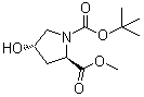 structure of CAS# 135042-17-0, (2R,4S)-4-羟基吡咯烷-1,2-二羧酸 1-叔丁酯 2-甲酯