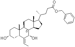 CAS # 1352328-67-6, (3alpha,5beta,7alpha)-6-Ethylidene-3,7-dihydroxy-cholan-24-oic acid phenylmethyl ester