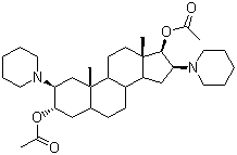 structure of CAS# 13529-31-2, (2b,3a,16b,17b)-2,16-Bispiperidino-3,17-diacetoxy-5-androstane