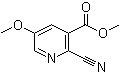 CAS # 1353101-02-6, 2-Cyano-5-methoxy-3-pyridinecarboxylic acid methyl ester