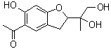 structure of CAS# 135531-75-8, 1-[2-(1,2-二羟基-1-甲基乙基)-2,3-二氢-6-羟基-5-苯并呋喃基]乙酮