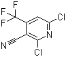 structure of CAS# 13600-42-5, 3-氰基-2,6-二氯-4-(三氟甲基)吡啶