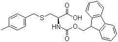 structure of CAS# 136050-67-4, Fmoc-S-(4-methylbenzyl)-L-cysteine