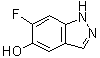 structure of CAS# 1360884-19-0, 6-氟-1H-吲唑-5-醇