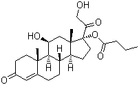 structure of CAS# 13609-67-1, Hydrocortisone-17-butyrate