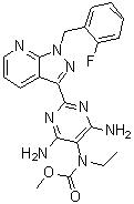 CAS # 1361570-27-5, Methyl [4,6-diamino-2-[1-(2-fluorobenzyl)-1H-pyrazolo[3,4-b]pyridin-3-yl]pyrimidin-5-yl]ethylcarbamate
