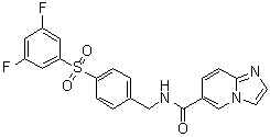 structure of CAS# 1362154-70-8, N-[[4-[(3,5-二氟苯基)磺酰基]苯基]甲基]咪唑并[1,2-a]吡啶-6-甲酰胺
