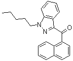 structure of CAS# 1364933-55-0, 1-萘基(1-戊基-1H-吲唑-3-基)甲酮