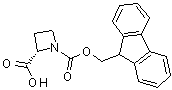structure of CAS# 136552-06-2, (2S)-1,2-Azetidinedicarboxylic acid 1-(9H-fluoren-9-ylmethyl) ester