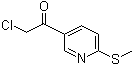 CAS # 136592-10-4, 5-(Chloroacetyl)-2-(methylthio)pyridine, 2-Chloro-1-[6-(methylthio)-3-pyridinyl]ethanone