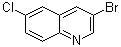 structure of CAS# 13669-65-3, 3-溴-6-氯喹啉