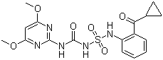 CAS # 136849-15-5, Cyclosulfamuron, 1-[2-(Cyclopropylcarbonyl)phenylsulfamoyl]-3-(4,6-dimethoxypyrimidin-2-yl)urea
