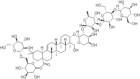 structure of CAS# 136849-88-2, 灰毡毛忍冬皂苷 B