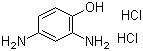 structure of CAS# 137-09-7, 2,4-Diaminophenol dihydrochloride