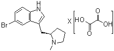 CAS # 1370251-16-3, 5-Bromo-3-[[(2R)-1-methyl-2-pyrrolidinyl]methyl]-1H-indole ethanedioate (1:?)