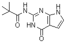 structure of CAS# 137281-08-4, 2,2-二甲基-N-(4-氧代-4,7-二氢-3H-吡咯并[2,3-d]嘧啶-2-基)丙酰胺