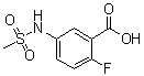 structure of CAS# 137315-01-6, 2-Fluoro-5-[(methylsulfonyl)amino]benzoic acid
