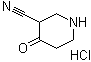 structure of CAS# 1373253-28-1, 4-氧代-3-哌啶甲腈盐酸盐