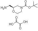 structure of CAS# 1373255-08-3, (2S)-2-(Aminomethyl)-4-morpholinecarboxylic acid 1,1-dimethylethyl ester ethanedioate (1:1)