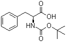structure of CAS# 13734-34-4, N-叔丁氧羰基-L-苯丙氨酸