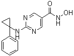 structure of CAS# 1375465-91-0, N-羟基-2-[(1-苯基环丙基)氨基]-5-嘧啶甲酰胺