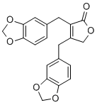 structure of CAS# 137809-97-3, 2,3-双(3,4-亚甲基二氧基苄基)丁-2-烯-4-内酯