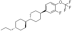 CAS # 137810-19-6, [trans(trans)]-2-Fluoro-4-(4'-propyl[1,1'-bicyclohexyl]-4-yl)-1-(trifluoromethoxy)benzene, 3-HHB(F)-OCF3