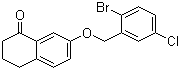 structure of CAS# 1378388-19-2, 7-[(2-溴-5-氯苯基)甲氧基]-3,4-二氢-1(2H)-萘酮