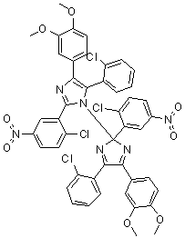 CAS # 1379821-80-3, 2-(2-Chloro-5-nitrophenyl)-1-[2-(2-chloro-5-nitrophenyl)-4-(2-chlorophenyl)-5-(3,4-dimethoxyphenyl)-2H-imidazol-2-yl]-5-(2-chlorophenyl)-4-(3,4-dimethoxyphenyl)-1H-imidazole